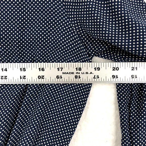 Avec Les Filles Womens Romper S Blue Polka Dot 3" Shorts Long Sleeve Ruffle Trim - Picture 6 of 10